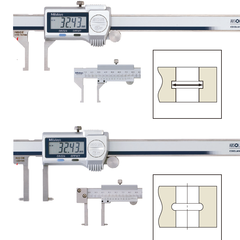三丰Mitutoyo内凹槽数显内径卡尺573-642-20