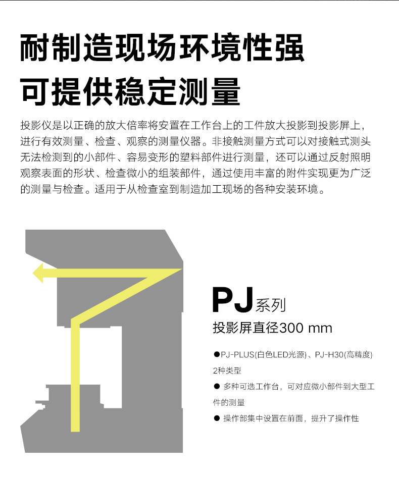 Mitutoyo三丰投影仪PJ-P1010A 100*100