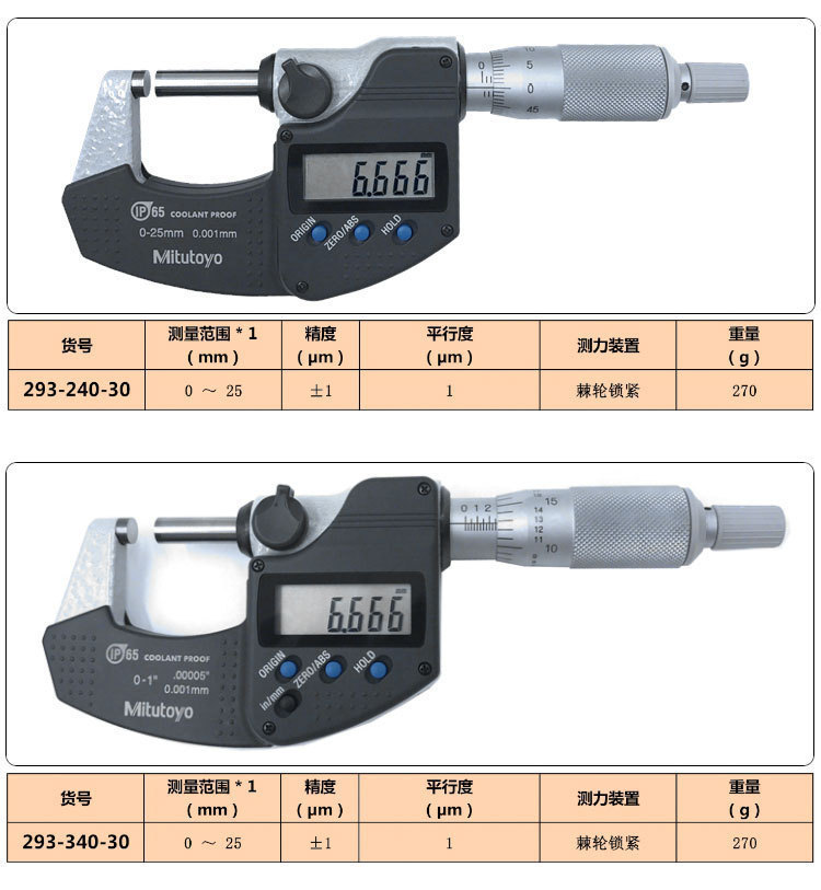 三丰Mitutoyo数显外径千分尺293-821-30